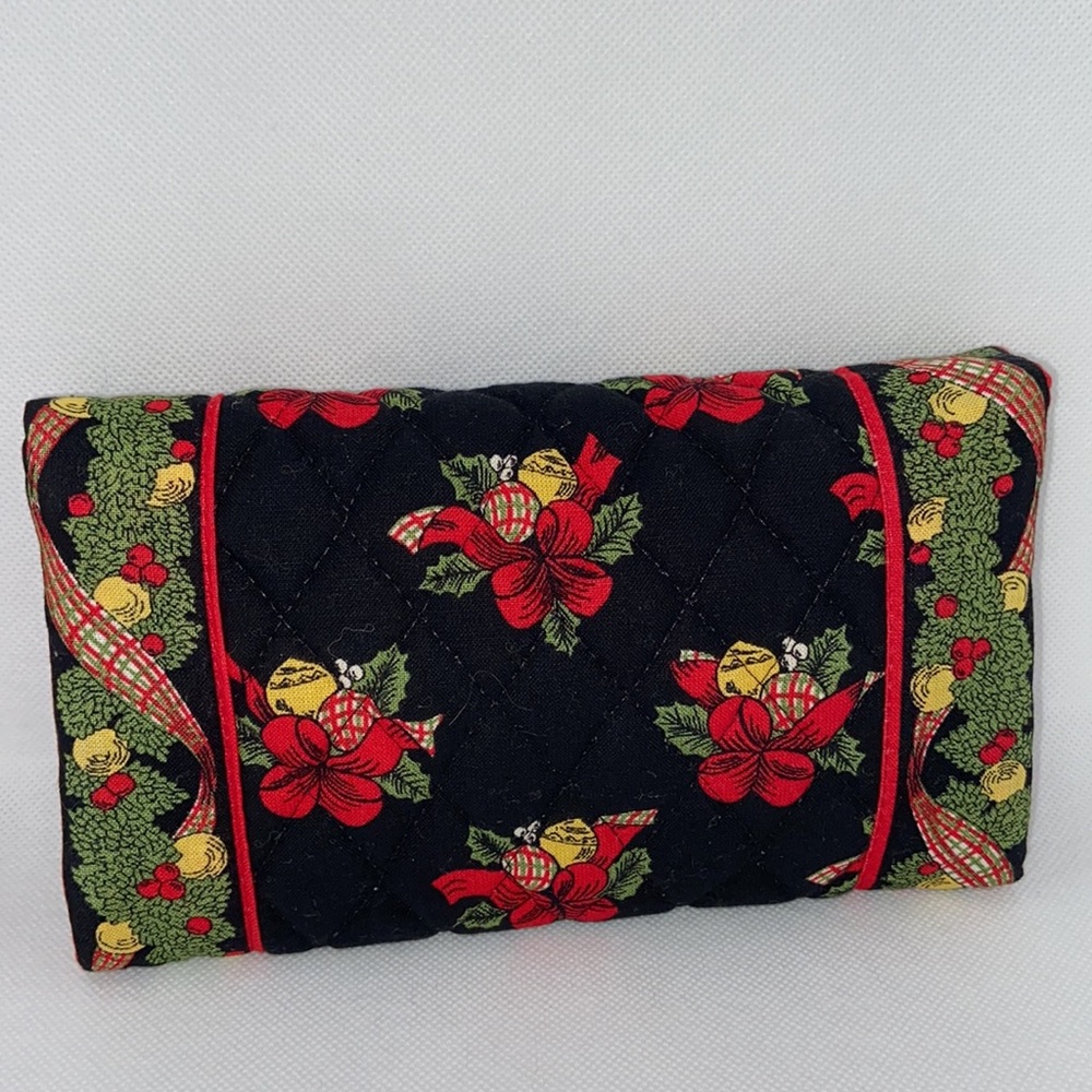 Vera Bradley Quilted Cross Body Purse Wallet Hens N Holly Christmas Print - Picture 5 of 9